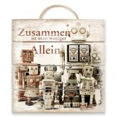 Holzbild Versammlung der Roboter - 40x41,5 cm 