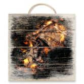 Holzbild Fireflight - 40x41,5 cm 