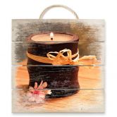 Holzbild Wellness Candle - 40x41,5 cm 
