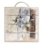 Holzbild Schmucker - Weisse Komposition - 40x41,5 cm 