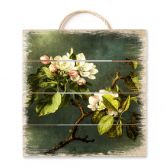 Holzbild Heade - Apfelblüten - 40x41,5 cm 
