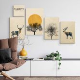 Holzbild Orara Studio - Moose Blue and Yellow 