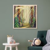 Holzbild Verwunschener Wald im Licht - DigitalArtsi 