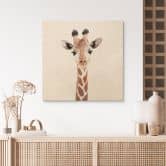 Holzbild Baby Giraffe - Sisi & Seb - Quadratisch 