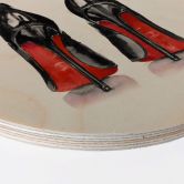 Holzbild High Heels - Rund 