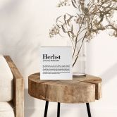Holzbild zum Hinstellen - Grammatik - Herbst - 15x15 cm 