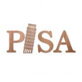 Lettres décoratives en bois placage acajou - Pisa 