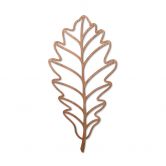 Holzdeko Mahagoni - Blatt - Eiche geschwungen 