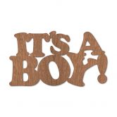 Décoration murale en bois - Placage acajou - It's a Boy 