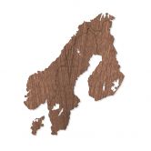 Holzkunst Mahagoni Furnier - Karte Skandinavien 
