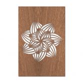 Dekobild Mahagoni - Mandala Blume 