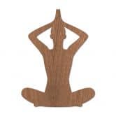Holzdeko Mahagoni - Yoga Pose sitzend 02 