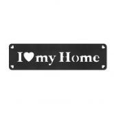 MDF - Holzdeko I love my home 