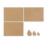 Holzdeko - Blätter-Set - MDF Natur 