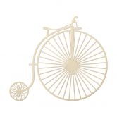 Holzdeko Pappel Furnier - Altes Fahrrad - Hochrad 