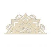 Holzdeko Pappel - Mandala Floral Halb 