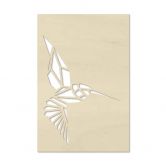Dekobild Pappel - Origami Kolibri 