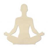 Holzdeko Pappel - Yoga Pose sitzend 01 