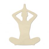 Wanddecoratie Populierenhout Yoga Pose 02 
