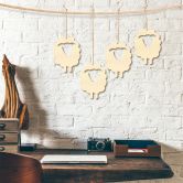 Houten Decoratie Schaapjes - populierenhout 