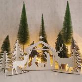 Weihnachtsdeko aus Holz - Krippe zum Hinstellen - Weihnachtskrippe - Pappel 