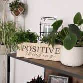 Holzschild Positive Thinking 
