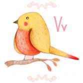 Muursticker Loske V is van Vogel 