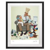 Exklusive Edition: handsigniert und limitiert - Fine Art Poster mit Passepartout im Rahmen - Wo bleibt Mama denn (1960) - Kurt Ard - 40x50 cm 