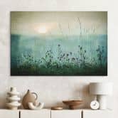 Wandbild Taubedeckter Sonnenaufgang - Kværnstrøm - Alu-Dibond 