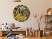 Rundes Leinwandbild Rousseau - Tiger im tropischen Sturm 