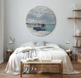 Rundes Leinwandbild Monet - Sainte-Adresse Strand 
