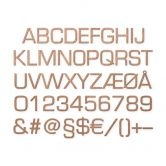 Houten Letters Mahoniefineer Eurostile 