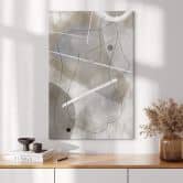 Canvas 1X Studio - Line Art Silhouet van een Vrouw - Abstracte Kunst 
