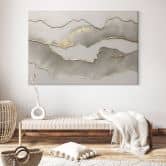 Leinwandbild Abstrakte Landschaft mit Metallicfarben - Alma 