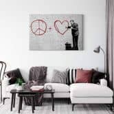 Leinwandbild Banksy - Peaceful Hearts Doctor 