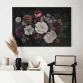 Leinwandbild Blumen Stillleben im Redouté-Stil - Bloomery Decor 