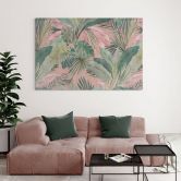 Leinwandbild Tropenblätter im Dschungel Rosa - Bloomery Decor 