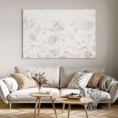 Leinwandbild Wildblumen in Kreide-Optik Greige - Bloomery Decor 