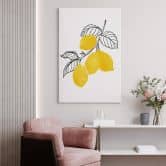 Leinwandbild Blursbyai - Illustration eines Zitronenzweiges 