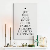 Leinwandbild Spruch - Weihnachtsbaum Typografisch - Blursbyai 