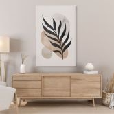 Leinwandbild Botanische Silhouette mit kunstvoller Geometrie - Costa 