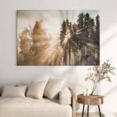 Leinwandbild Natur - Lichtstrahlen im Wald - Eisenmann 