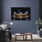 Leinwandbild FC Hansa Rostock Stadion bei Nacht - 60x40 cm 