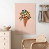 Leinwandbild Frida Floral Studio - Blumige Eistüte 