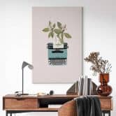 Canvas Frida Floral Studio - Botanische Typemachine 