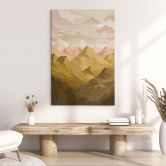 Leinwandbild Goldene Berge im Sonnenuntergang - Goed Blauw 
