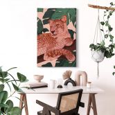 Leinwandbild Goed Blauw - Goldener Panther 