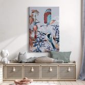 Canvas Goed Blauw - Vogels in de Winter 