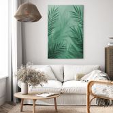 Leinwandbild Grüne Palmenblätter 