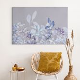 Canvas  Blå akvarelplanter - Haase 